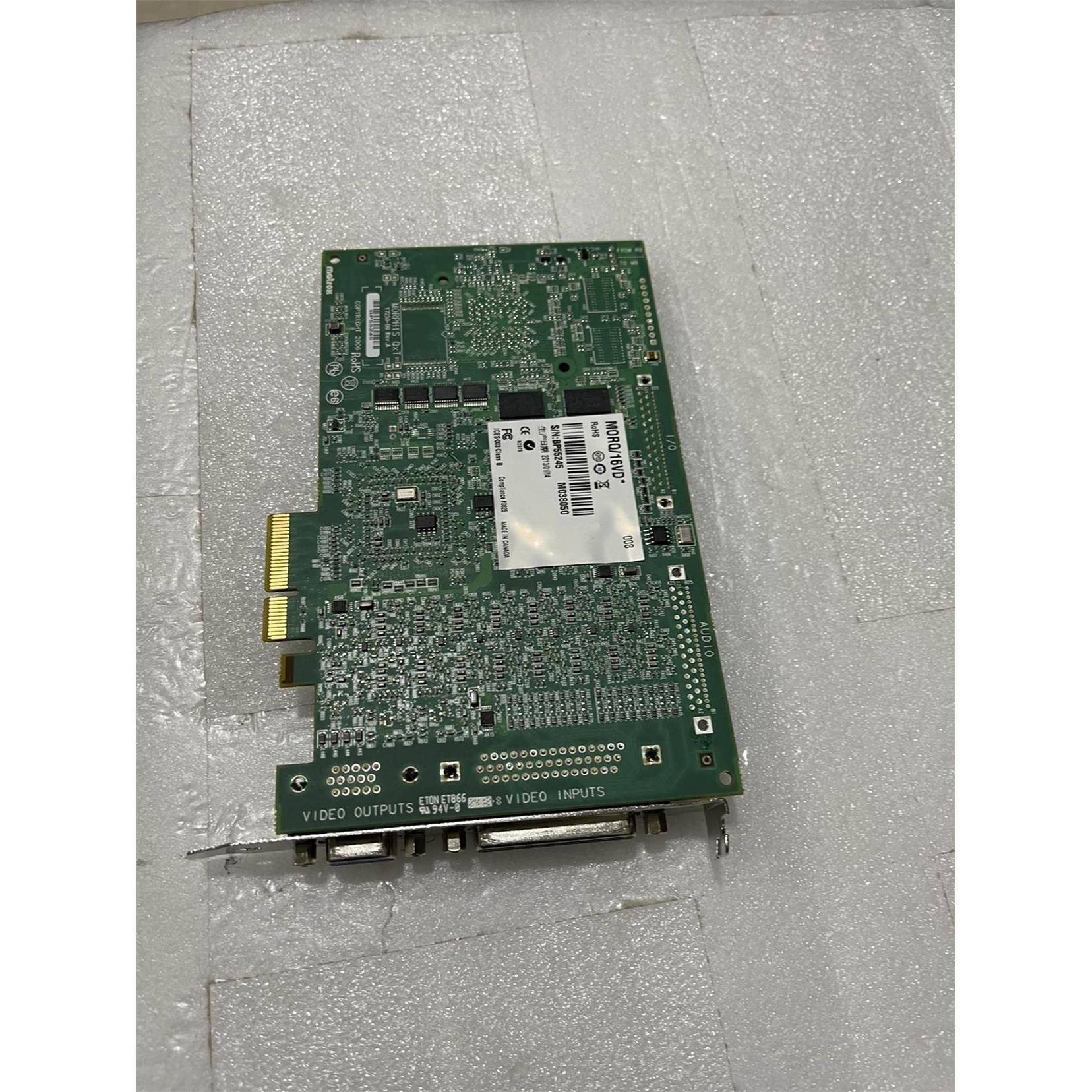 全新原装matrox迈创 Morphis Y7250-00 MORQ/16VD PCIe图像采集卡