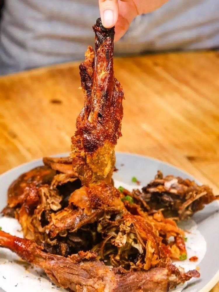 北京花家怡园烤鸭店椒盐鸭架手撕现烤鸭锁骨特产香酥追剧零食即食