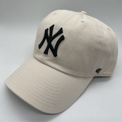 47brand品牌NY洋基队棒球帽男女款软顶水洗弯檐鸭舌帽户外防晒帽
