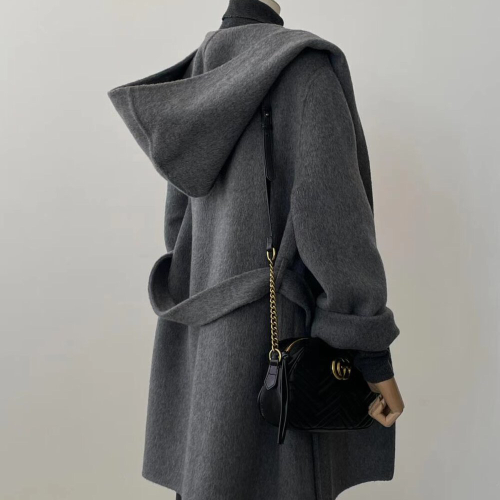 短款小个子气质显瘦羊毛外套