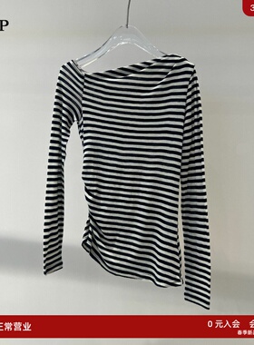 ariosea艾诺丝单2026春款官方旗舰店一字领斜肩针织衫女BR601138