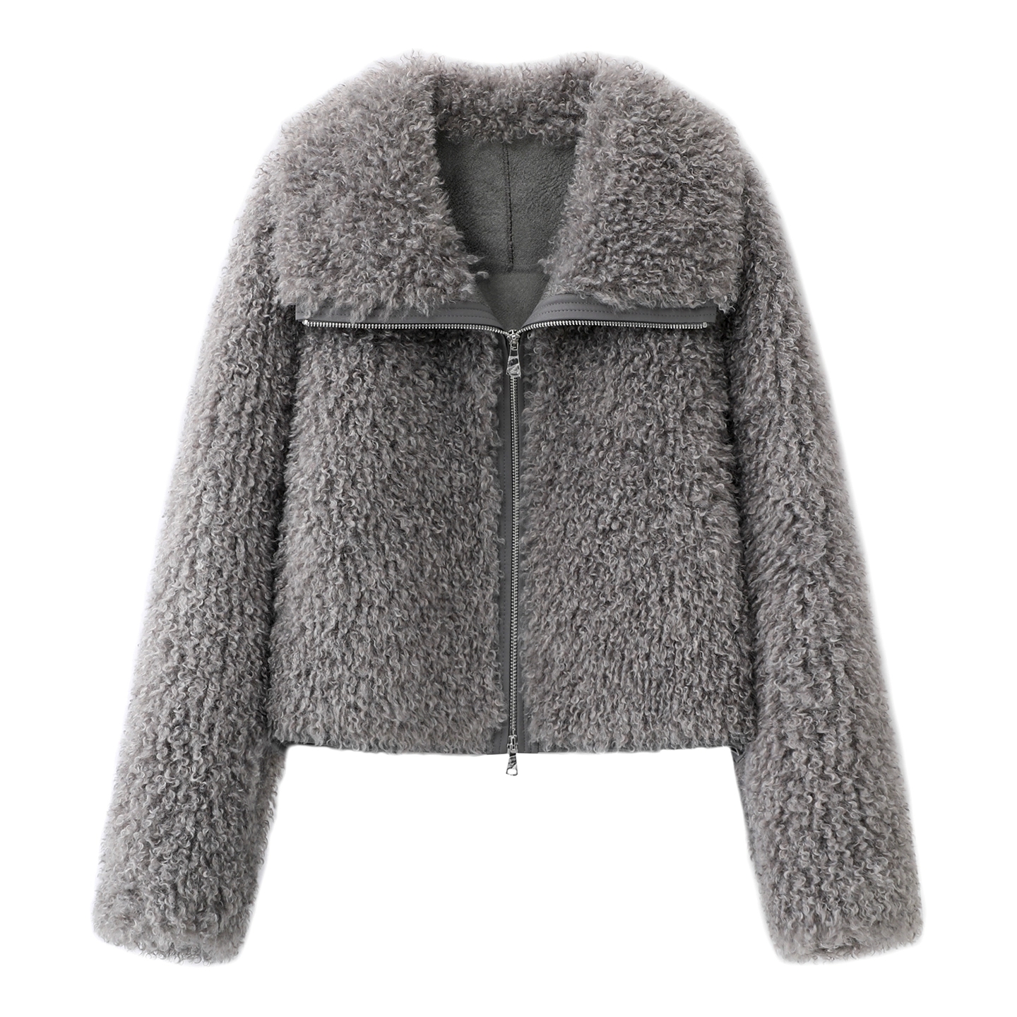 百搭羊羔毛皮毛一体保暖外套上衣