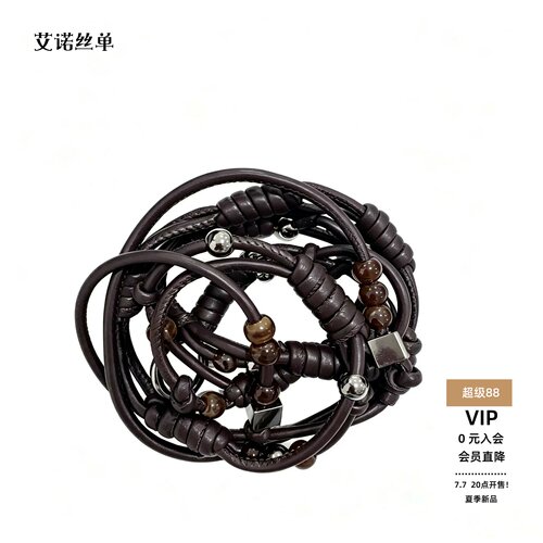 同款女装编织皮绳腰带细腰带腰链