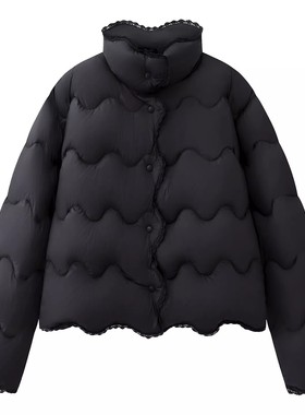 TTP家奥特莱斯商场同款2026春新品羽绒服波浪花边短款TT1C12970