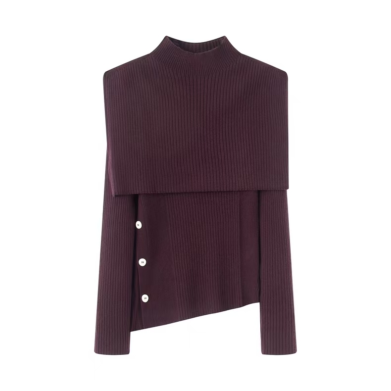 百搭披肩斗篷针织衫上衣女