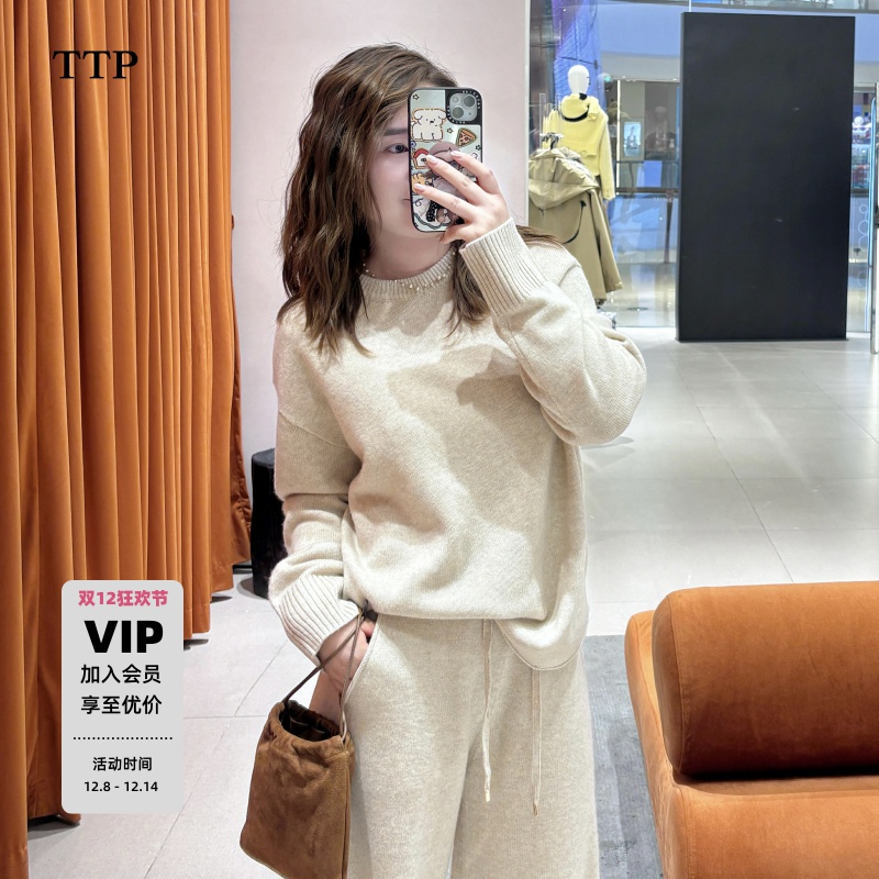 新品绵羊毛山羊绒宽松毛衣