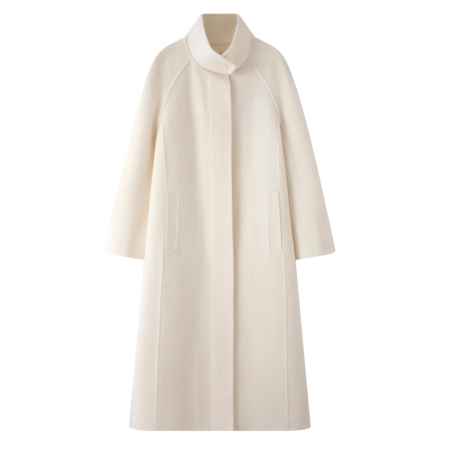 新款长款双面毛呢外套大衣女