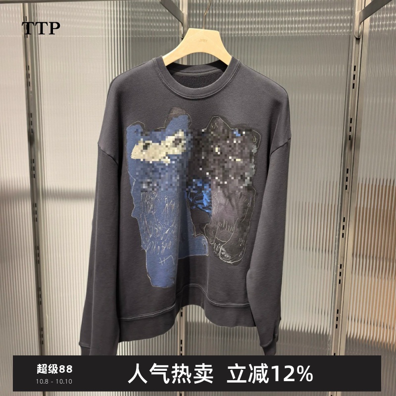 新品圆领卫衣女猫咪图案