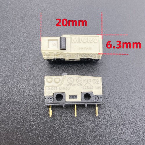 日本MICRO UM40B霍尼韦尔Honeywell中微动开关23413检测限位3脚3A