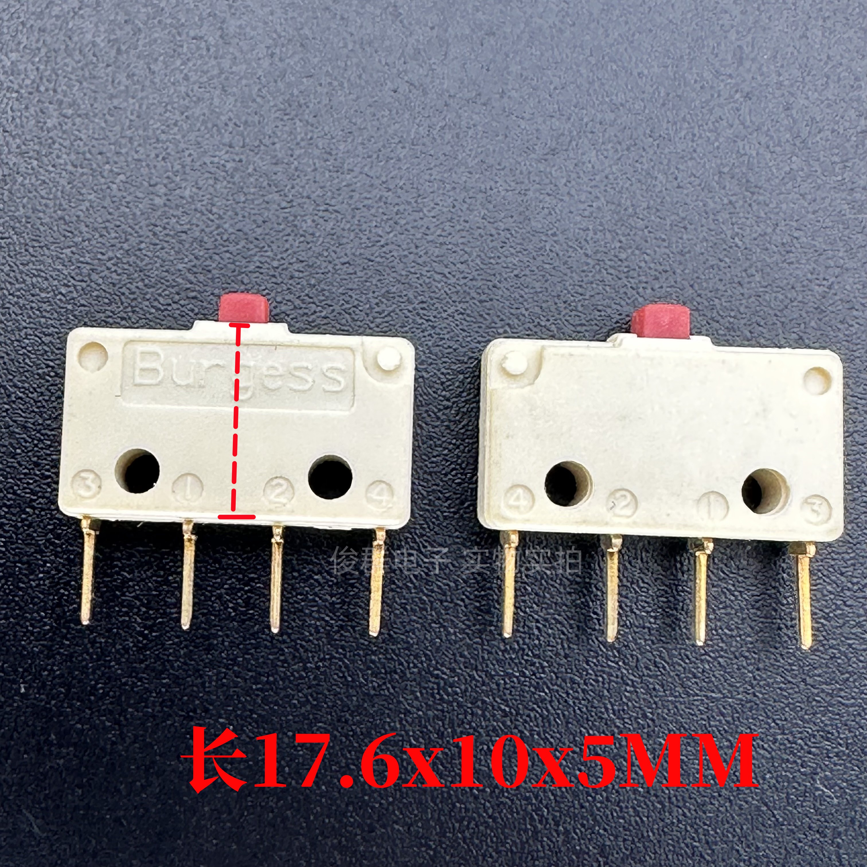 瑞士BURGESS思博FK4T8微动开关4脚尖脚行程限位检测复位轻触按键