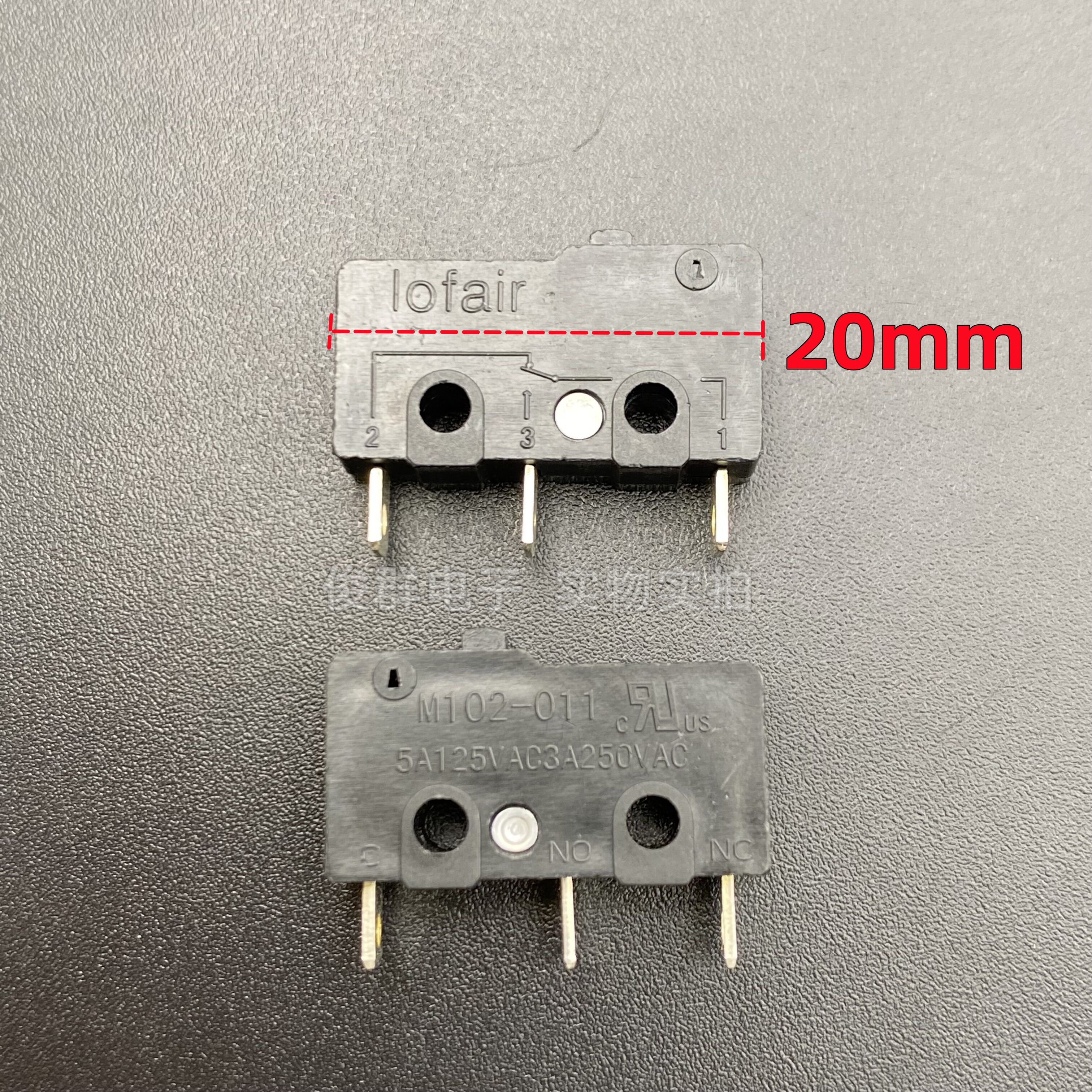 LOFAIR M102-011中型微动开关热水器行程限位检测复位3脚3A250VAC