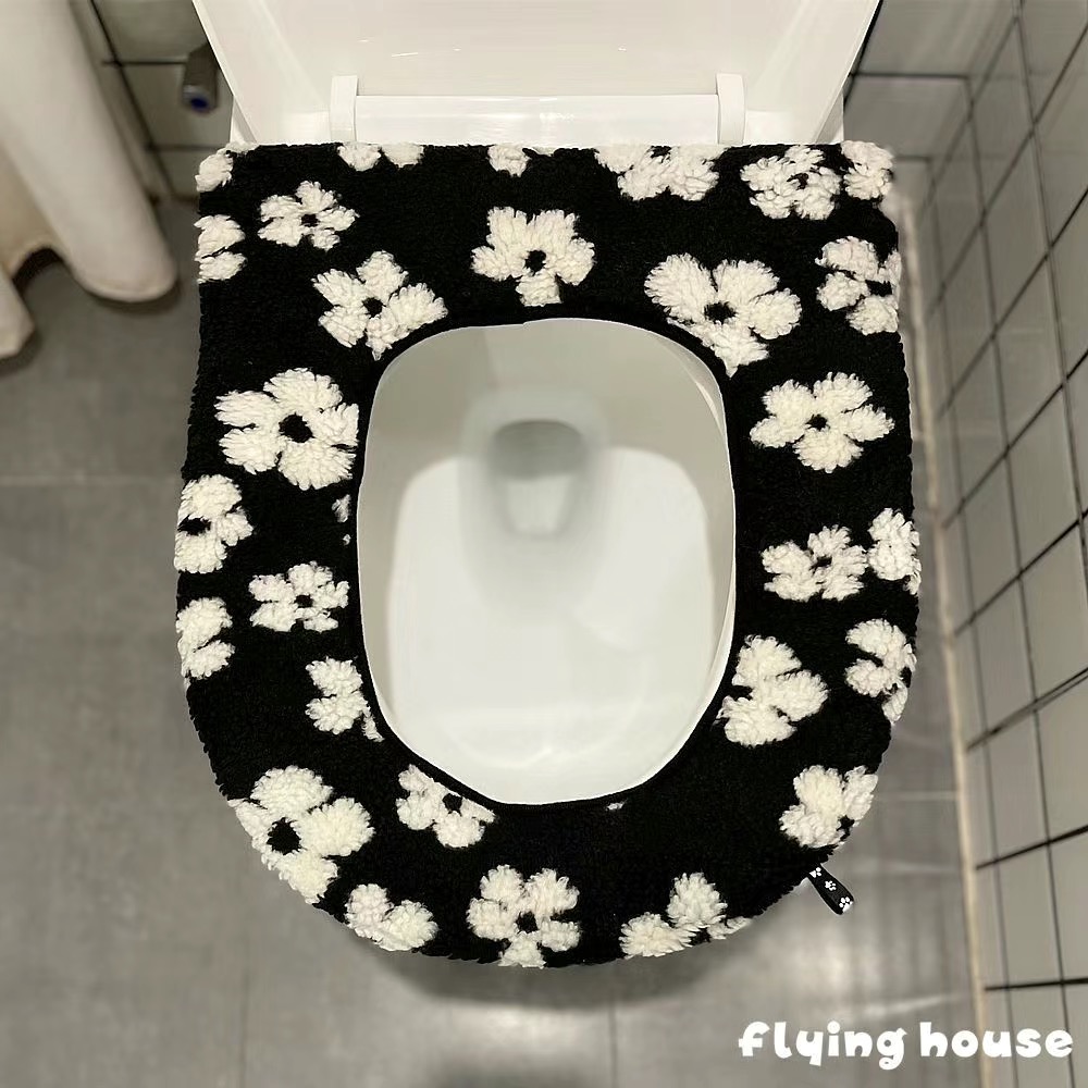 冬季加厚加绒马桶垫家用粘贴式保暖马桶坐垫坐便器套通用马桶垫圈