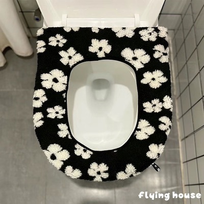 冬季加厚加绒马桶垫家用粘贴式保暖马桶坐垫坐便器套通用马桶垫圈