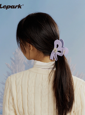 xilepark可爱多巴胺蝴蝶结抓夹新款原创鲨鱼夹后脑勺独特漂亮抓夹