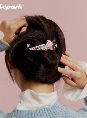 xilepark可爱剪刀扭扭夹一字抓夹女原创设计感甜美后脑勺鲨鱼夹