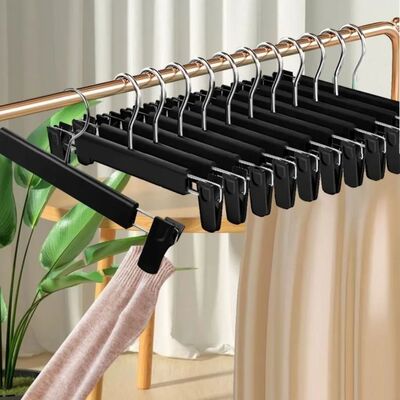 5PCS Pants Hangers with strong seamless Clips Adjustable cla