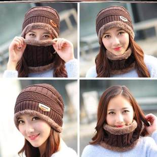 帽Winter hat for women and warm wool wrap cap for men autumn