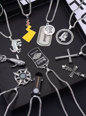 嘻哈毛衣链项链Men's hip hop sweater chain necklace penda