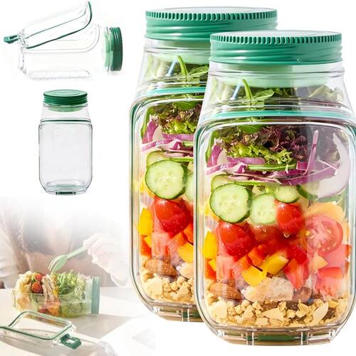 1pc can, side-opening salad making and storage tool, conveni