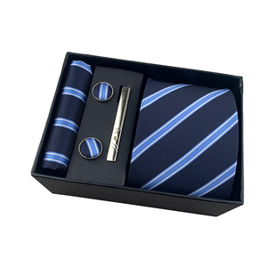 men 领带 cufflinks sets男士 suit hanky clip Tie necktie 8cm