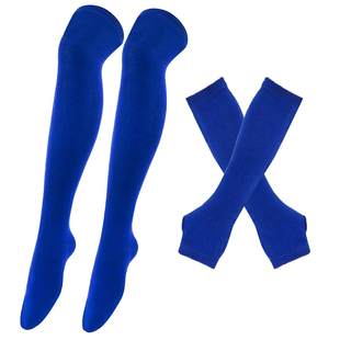 Tall socks cosplay striped socks glove sock set条纹袜手套袜