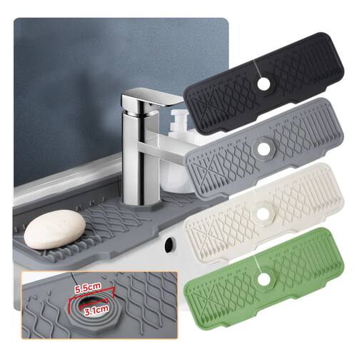 Non-slip silicone kitchen drain mat, suitable for modern sin