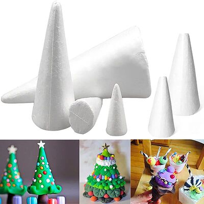 Christmas Tree Polystyrene Foam Tip Cone Craft DIY Materials