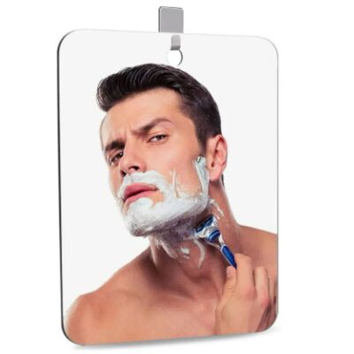 Acrylic Shower Mirror with Wall Hook Vanity Mirror Fogless B