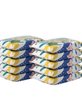 巴布豆婴儿湿巾10包加厚老款 手口专用湿纸巾10抽宝宝手口便携