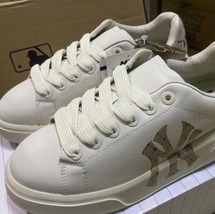 适配M洋基队LB 1.2cm宽扁鞋带Chunky Liner厚底板鞋带米色NY鞋带