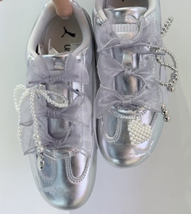 适用于威尼斯人VIVAIA银色芭蕾舞鞋diy配饰鞋花樱桃水晶珍珠蝴蝶