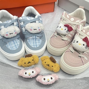 顽刻面包鞋卡通库洛米鞋扣胸针凯蒂猫玉桂狗KT装饰鞋扣配饰鞋带