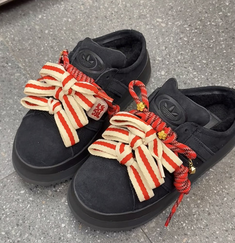 ins马年金色梅花發字串珠鞋扣鞋花适配阿迪campus运动德训鞋配饰