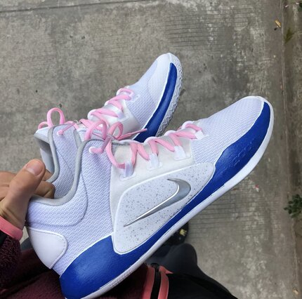 适配Nike Hyperdunk X Low 10实战篮球鞋白色浅粉椭圆鞋带