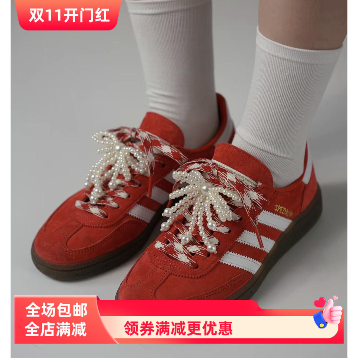 韩风东大门珍珠蝴蝶结鞋扣超仙芭蕾风Gazelle德训鞋装饰品diy配饰