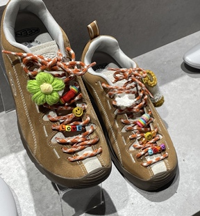 点点圆形原装鞋带适配科恩keen鞋带jasper红色紫色户外登山鞋女款