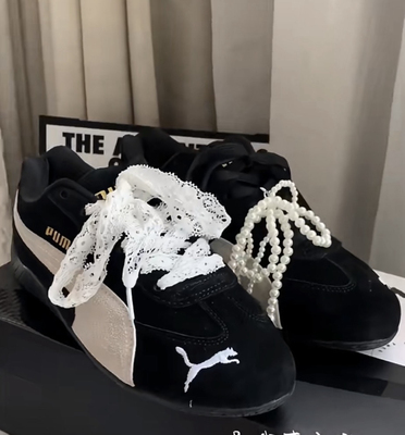 白色蕾丝镂空花纹鞋带diy彪马赛车鞋speedcat鞋绳samba德训鞋绳