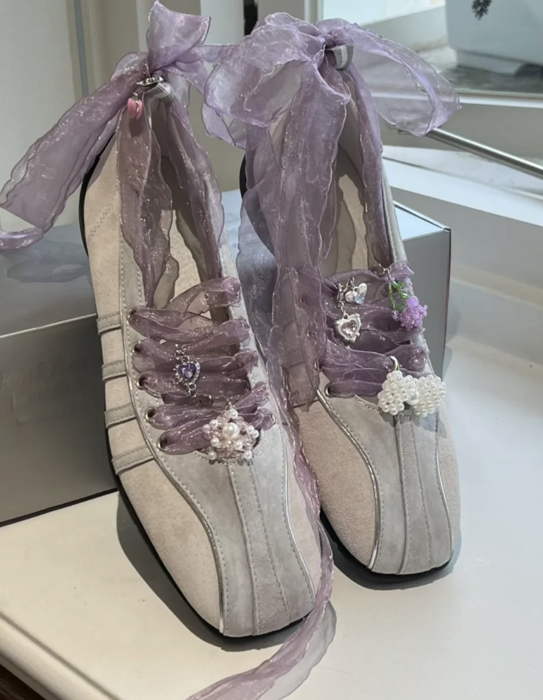 韩国高级感装饰鞋配饰鞋花diy挂件串珠鞋扣rockfish紫色同款 现货