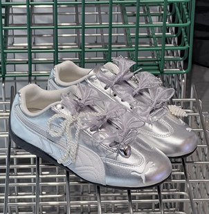 适用于威尼斯人VIVAIA银色芭蕾舞鞋diy配饰鞋花樱桃水晶珍珠蝴蝶