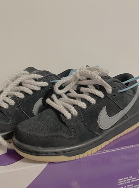 适配Nike Dunk SB Low Pro fog复古低帮板鞋男女同款灰色麻绳鞋带