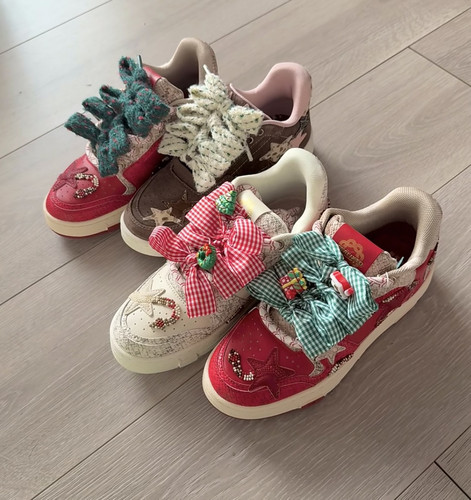 圣诞鞋扣氛围感鞋花kaalixto面包鞋运动鞋diy配饰装饰扣红绿鞋带