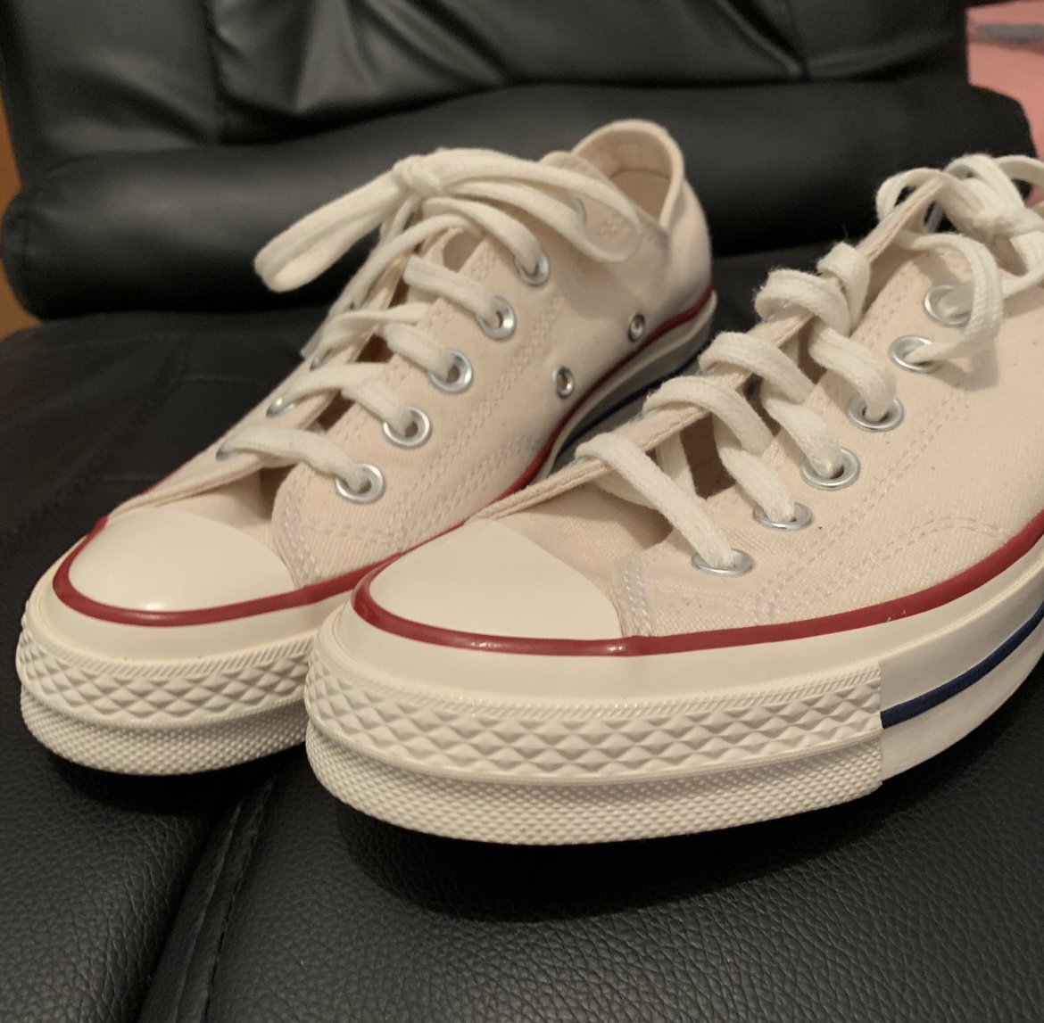 适配converse匡威1970s ox低帮帆布鞋米白鞋带扁形酒红色鞋绳