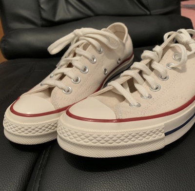 适配converse匡威1970s ox低帮帆布鞋米白鞋带扁形酒红色鞋绳