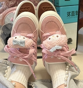 顽刻面包鞋卡通美乐蒂鞋扣胸针三丽鸥浅粉色装饰鞋扣配饰鞋带装饰