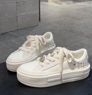 适配帆布鞋1970s匡威UU厚底鞋鞋链鞋带饰品后跟链钻链鞋子diy配件