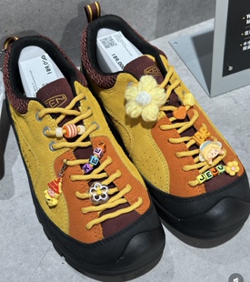 点点圆形原装鞋带适配科恩keen鞋带jasper红色紫色户外登山鞋女款