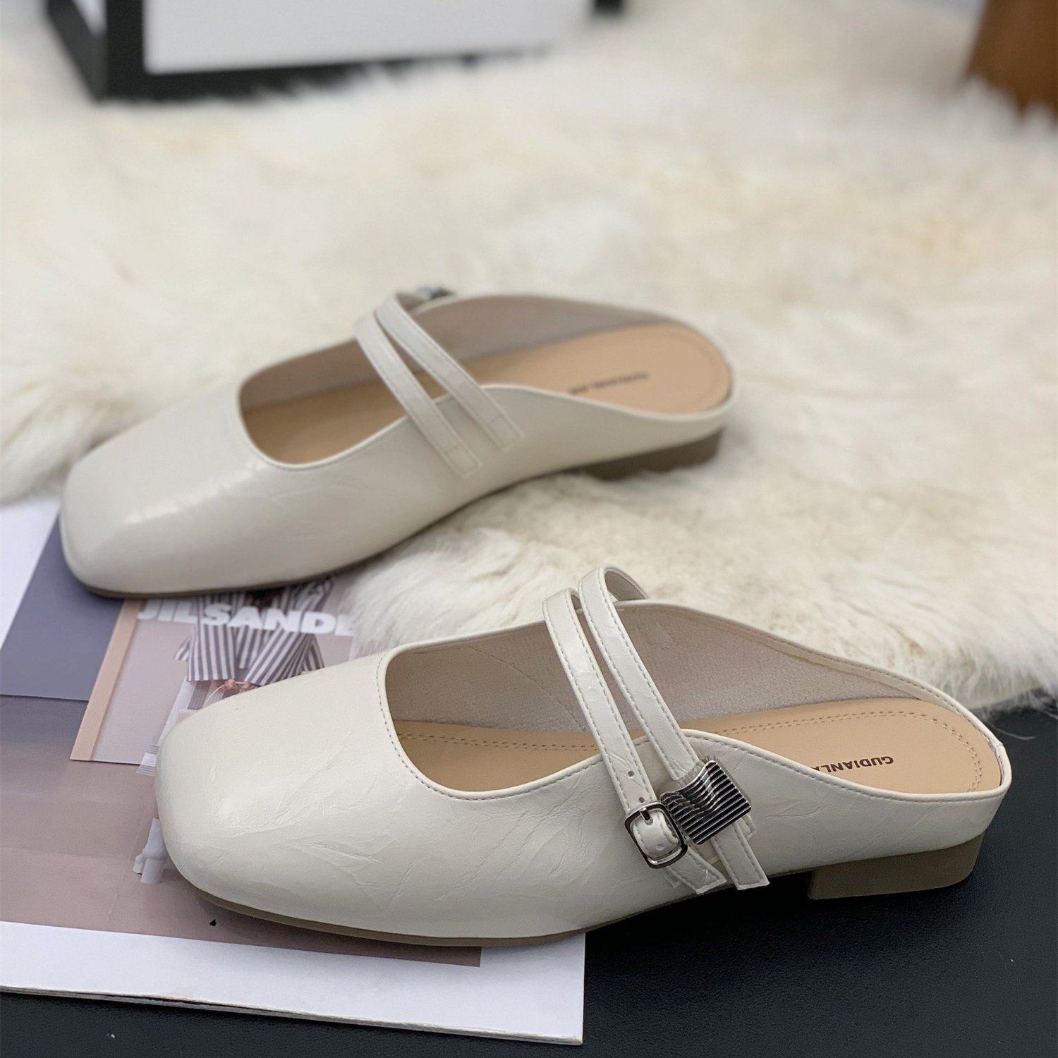 韩版方头包头拖鞋女2026夏季新款时髦超火外穿平底百搭玛丽珍单鞋,女鞋,包头拖,淘宝优惠券,粉丝福利购,淘宝优惠卷