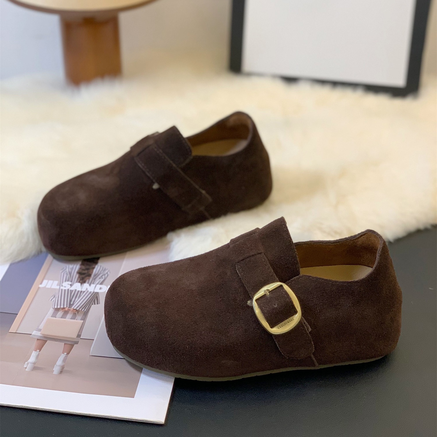 欧美个绒面通勤百搭时尚舒适单鞋