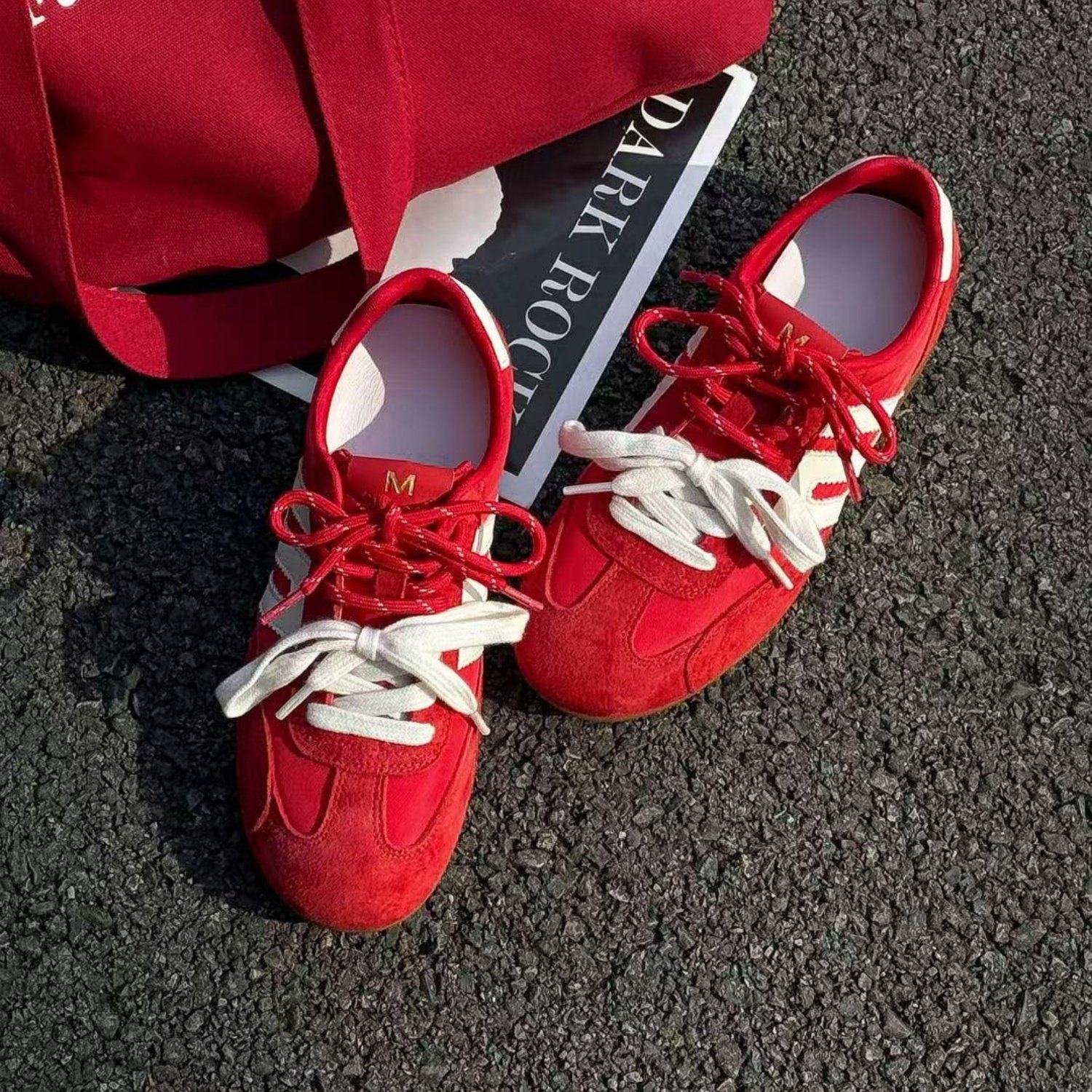 复古拼色德训鞋女2026春季新款系带平底轻便不累脚百搭休闲运动鞋,女鞋,德训鞋,淘宝优惠券,粉丝福利购,淘宝优惠卷