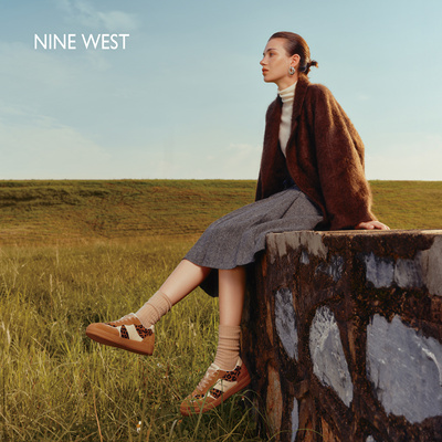 NineWest/玖熙豹纹德训鞋女